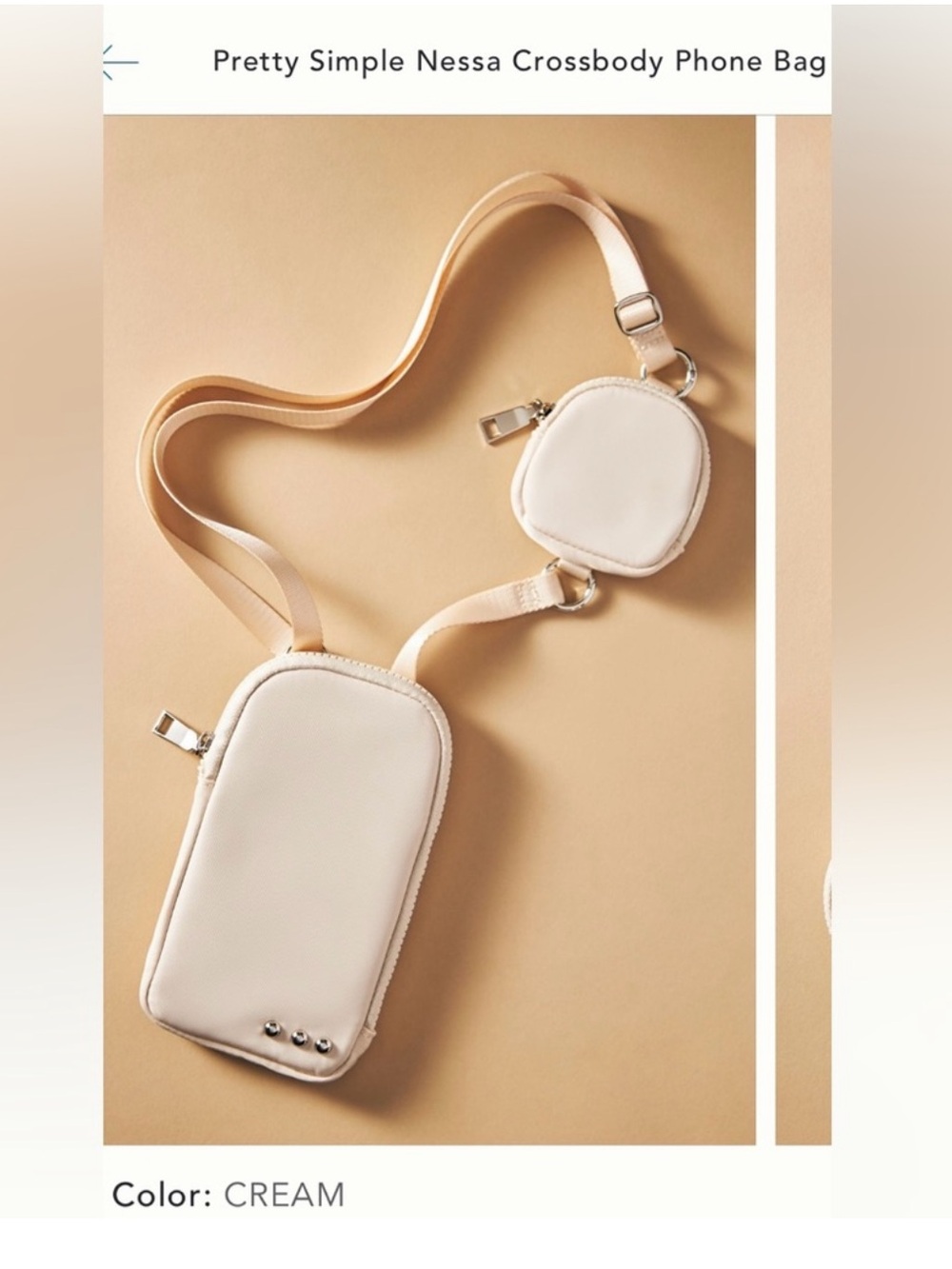 Pretty simple Anthropologie Nessa crossbody phone bag